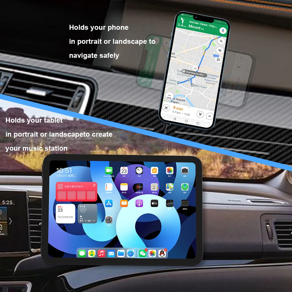 Universal magnetic dashboard phone mount