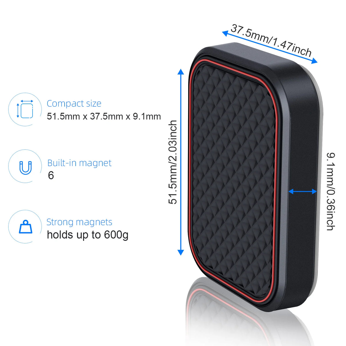 Universal magnetic dashboard phone mount