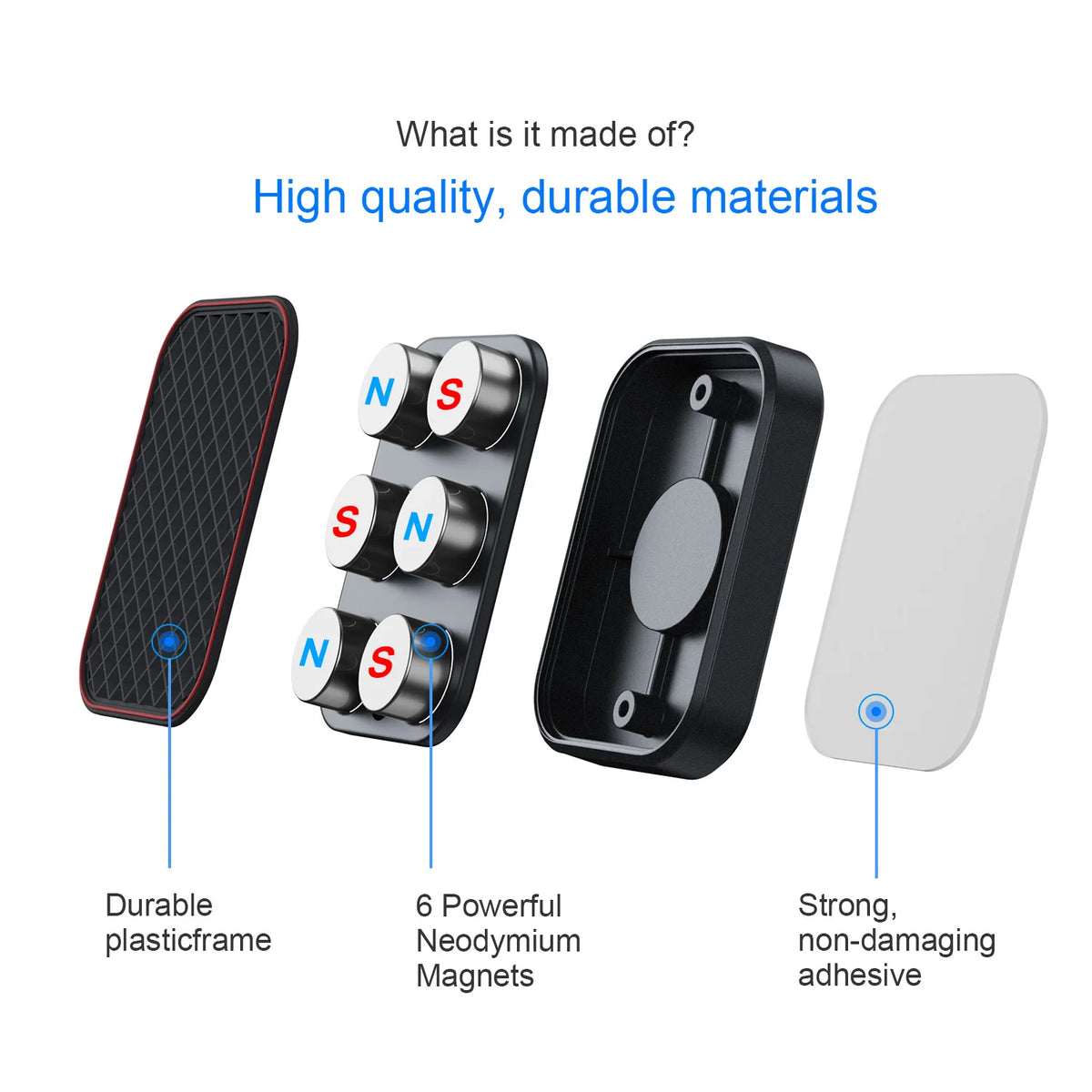 Universal magnetic dashboard phone mount